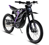 79Bike Falcon Pro electric dirt bike in black and purple color scheme on a white background